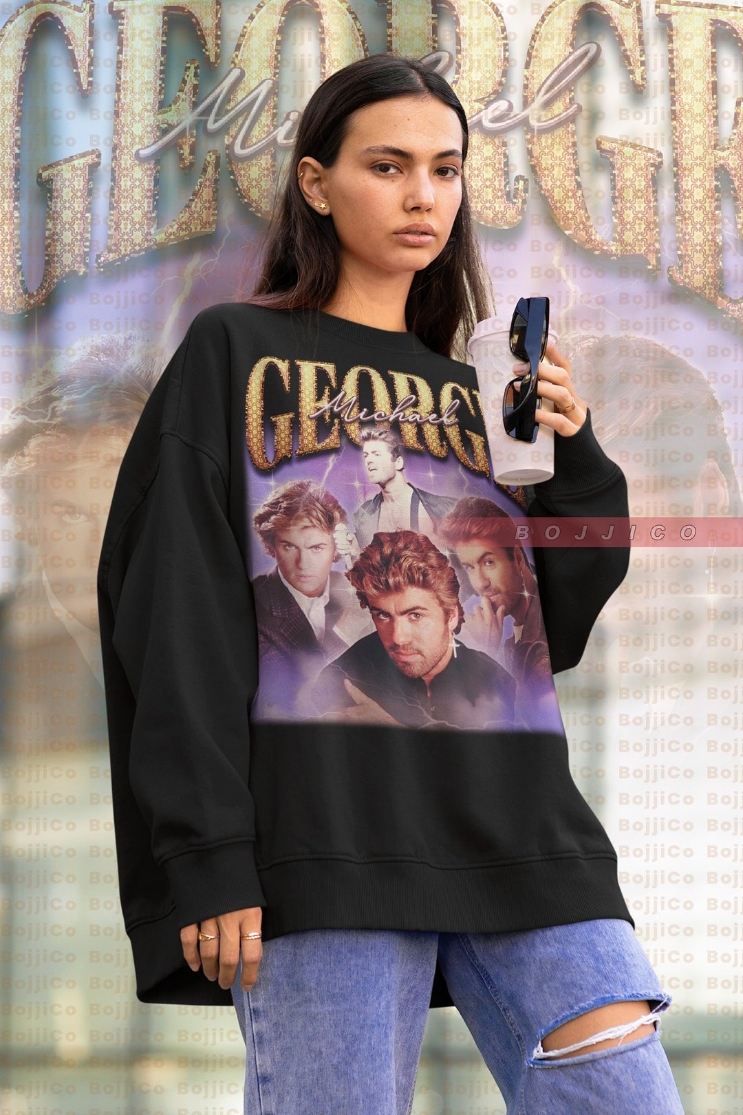 George Michael Retro 90s Sweater - Careless Whisperer Homage Tshirt for Fans