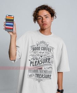 Good Coffee Friends Treasure Tee, Coffee Lovers Funny Unisex Shirt