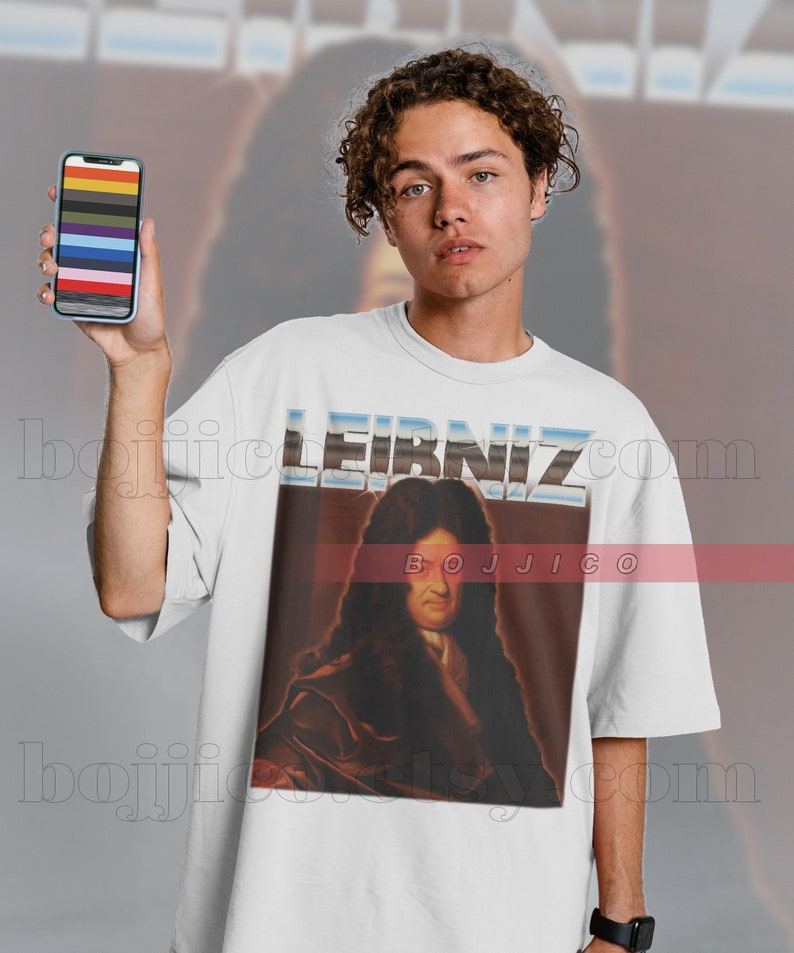 Gottfried Leibniz Philosopher Shirt, Mathematician Tribute Tee, Diplomat Gift, Great Thinkers T-Shirt, Leibniz Fan Apparel - Image 3
