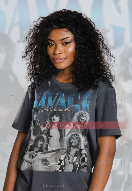 Guitarist Rick Savage Fan Tee - Retro Vintage Homage Tshirt
