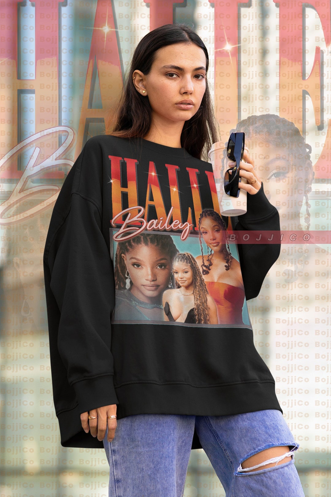 HALLE BAILEY Vintage Tribute Sweatshirt, Homage Tee with vintage sweater and Gift for Fans quote