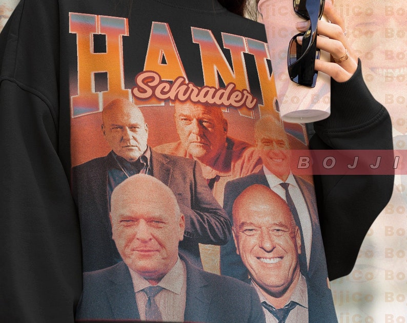 HANK Schrader Vintage Retro Sweatshirt, Breaking Bad Fan Hoodie with Agent Albuquerque DEA Asac Schrader and Marie Schrader - Image 2