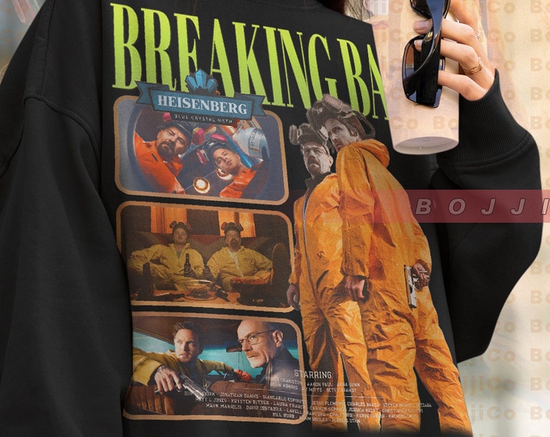 Heisenberg Blue Breaking Bad Sweatshirt - Walter White Homage Fan T-Shirt for TV Show Lovers - Image 2