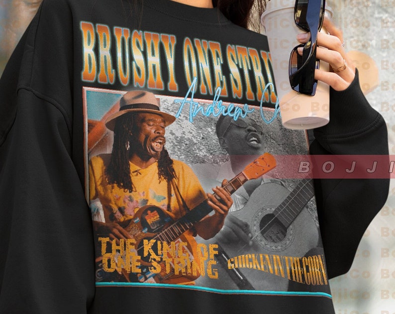Homage Brushy One String Sweatshirt - Vintage Retro Fan Sweater for Music Lovers - Image 2