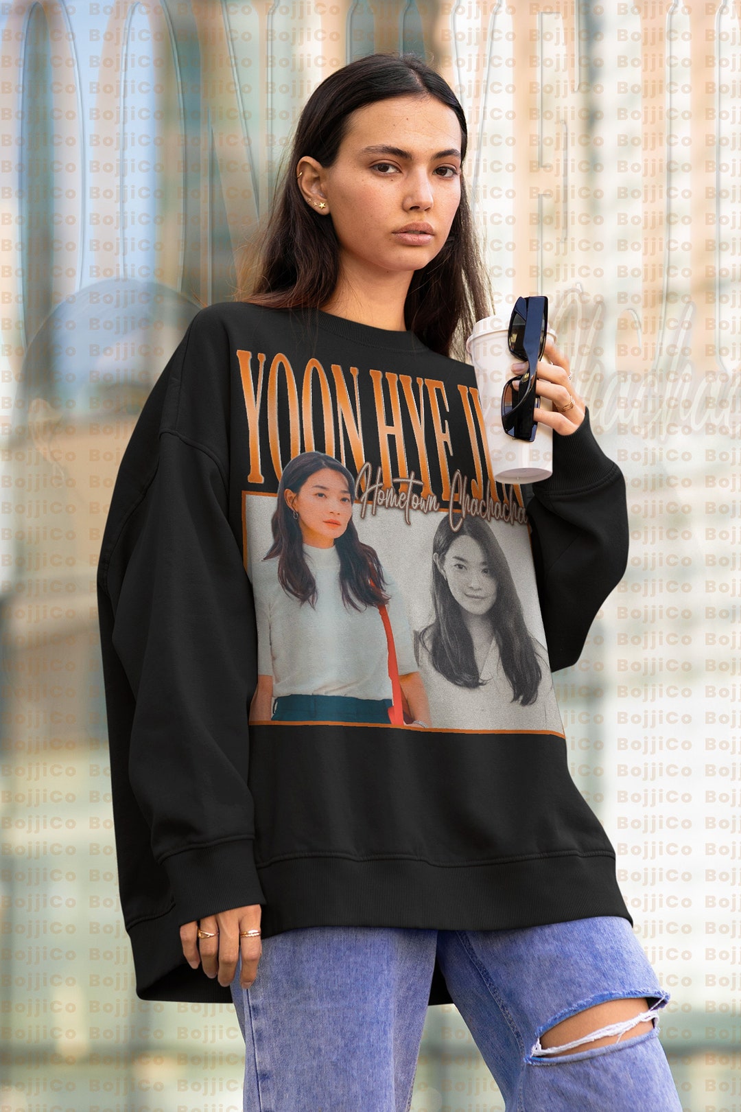 Homage Fan Made T-Shirt for Yoon Hye-Jin's Hometown ChaChaCha Korean Drama - Shin Hye Jin and Kim Seon Ho Unisex Sweater