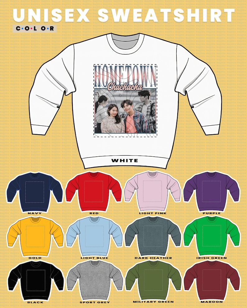 Hometown CHACHACHA Kim Seon-ho Sweatshirt, Homage Sweater with Hong Du-sik and Shin Min-a for Fans of the Korean TV show - Image 3