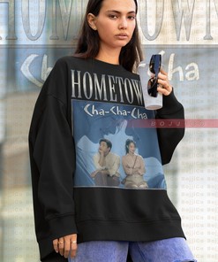 Hometown CHACHACHA Yoon Hye-Jin Sweater, Kim Ji-hyun Hoodie with Kim Seon-ho and Shine Min-a, homages to the Korean TV show
