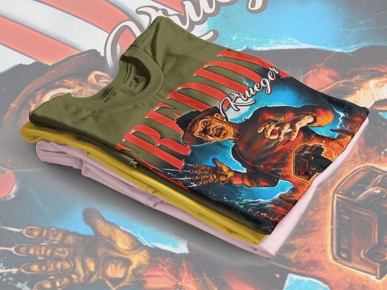 Horror Movie Halloween Tee - Vintage Freddy Krueger and Jason Voorhees Tshirt for Fans - Image 4