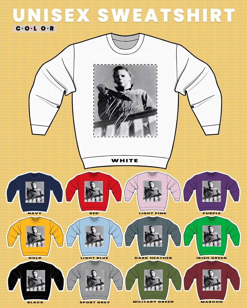 Horror Movie Michael Myers Sweatshirt - Vintage Retro Gift - Image 3