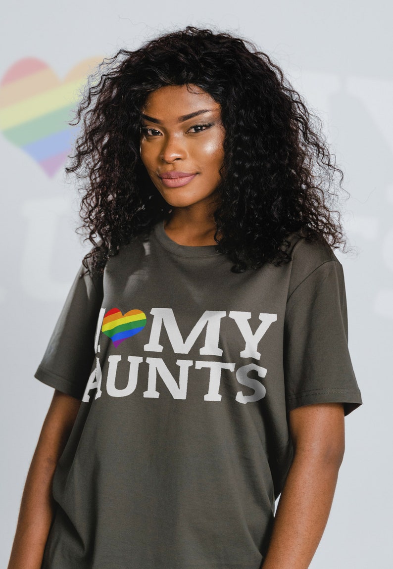 I Love My Aunts LGBT Pride Unisex Tee, Funny Gay Rainbow Shirt for Fans