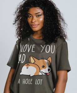 I Love You Dad, A Hole Lot Unisex Tee, Sarcasm Dad Shirt, Funny Dog Graphic Shirt