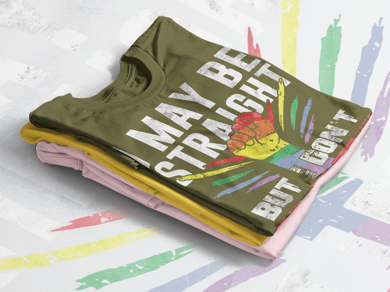 I Maybe Straight But I Don't Hate LGBT Pride Unisex Tee, Funny Gay Rainbow Shirt for Fans - Image 4