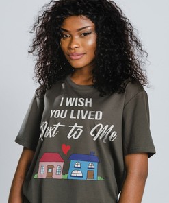 I WISH YOU Live Next To Me Cute Unisex Shirt, Perfect Sister Gift, Long Distance BFF Tee