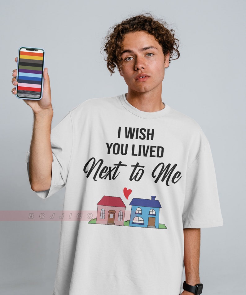 I WISH YOU Live Next To Me Cute Unisex Shirt, Perfect Sister Gift, Long Distance BFF Tee - Image 3
