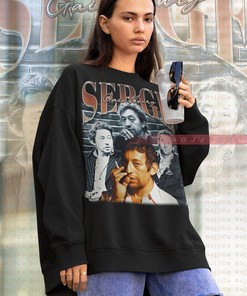 Iconic French Singer Sweatshirt, Jane Birkin Homage, Vintage Serge Gainsbourg Fan Tees