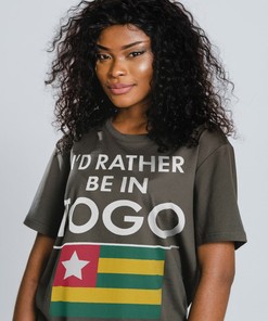 I'd Rather Be In Togo Unisex Shirt, Togolese Flag Roots Tee, Togolese Pride Gift