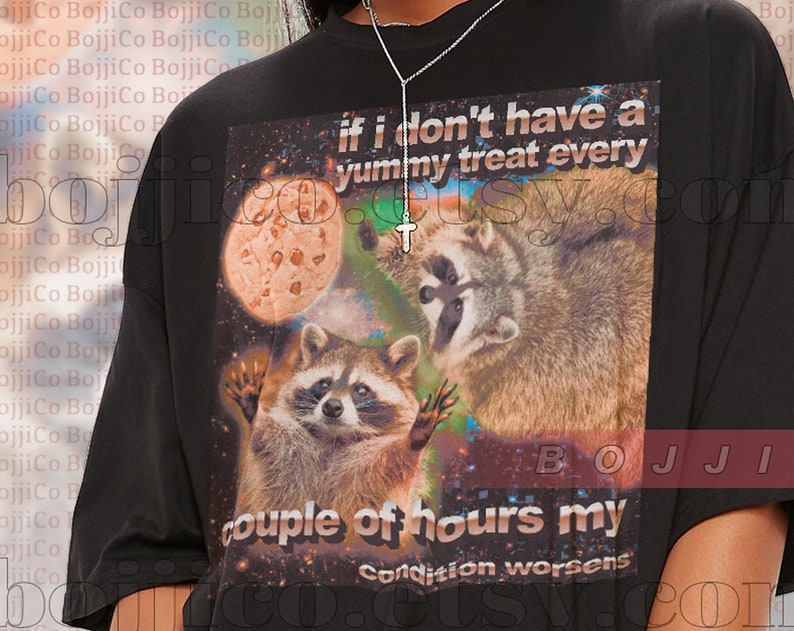 If I Don't Have a Yummy Treat Raccoon Graphic Tee, Opossums and Possums Lover Shirt - Image 2