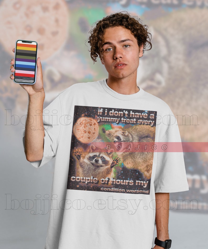 If I Don't Have a Yummy Treat Raccoon Graphic Tee, Opossums and Possums Lover Shirt - Image 3