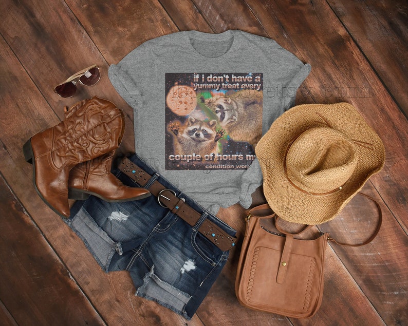 If I Don't Have a Yummy Treat Raccoon Graphic Tee, Opossums and Possums Lover Shirt - Image 4