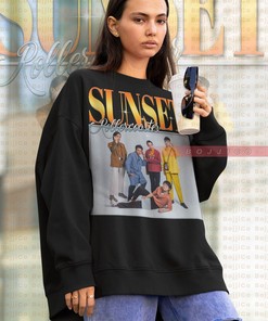 Indie Band Sunset Rollercoaster Sweatshirt, Japanese Lofi Song Sweater, Alternative/Indie Fan Tee