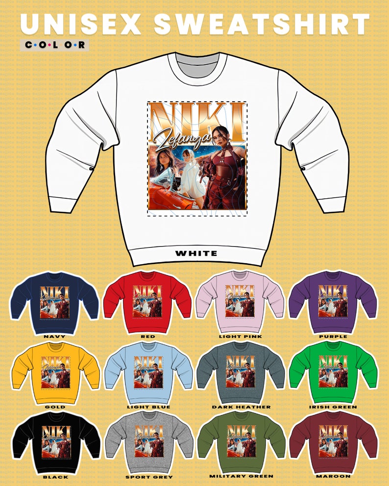 Indonesian RnB Rapper Niki Zefanya Sweatshirt - Music Fan Gift - Image 3