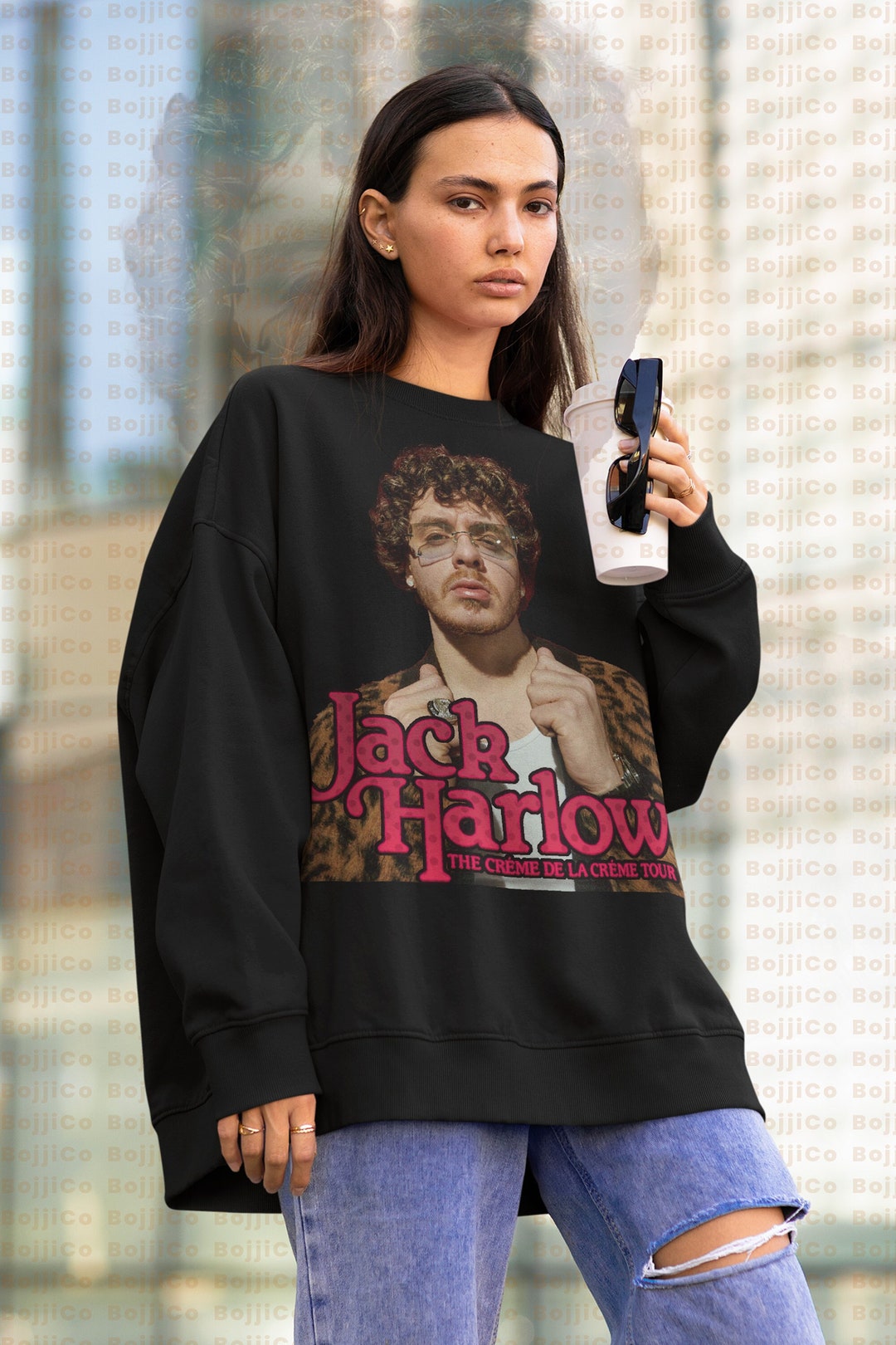 Jack Harlow Homage Hangout Sweatshirt - Rapper Hip Hop ft. Doobie Style 90s Shirt, Industry Baby Sweater for Fans