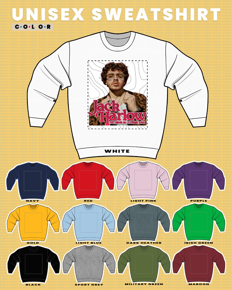 Jack Harlow Homage Hangout Sweatshirt - Rapper Hip Hop ft. Doobie Style 90s Shirt, Industry Baby Sweater for Fans - Image 3