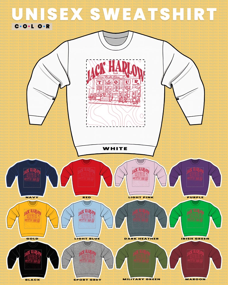 Jack Harlow Industry Baby Sweater - Rapper Hip Hop ft. Doobie Style 90s Shirt, Creme De La Creme Homage Hangout Sweatshirt - Image 3