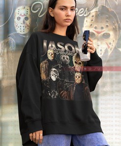 Jason Voorhees Horror Sweatshirt - Scary Michael Myers Movie & Retro Friday the 13th Shirt, Horror Halloween Fan Gift