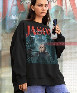 Jason Voorhees Retro Hoodie, Scary Friday the 13th Fan Tee, Horror Movie Gift for Fans