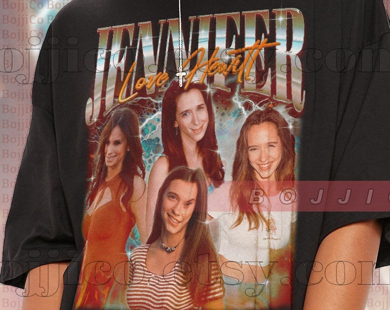 Jennifer Love Hewitt '90s Retro Tee, Homage T-Shirt for Fans of Jennifer Love Hewitt Movies and TV, Vintage Sweater, Perfect Gift Idea - Image 2