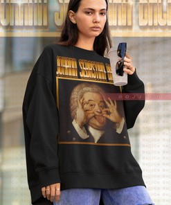 Johann Sebastian Bach Homage Sweatshirt - Retro 90s Classical Music Sweater for Fans