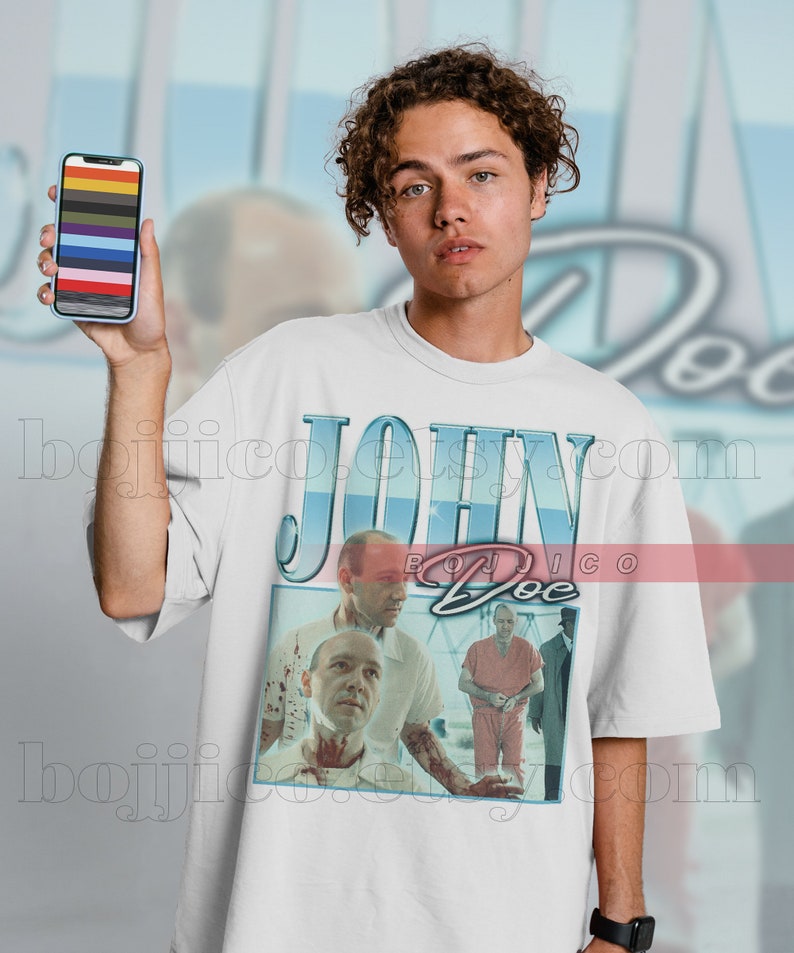 John Doe Sweater, Retro Tees Inspired by the Movie Seven, Morgan & Brad Pitt, Great Gift for Fans - Image 3