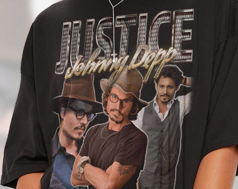 Justice for Johnny Depp Pirate Vintage Tee for Fans and Gift - Image 2