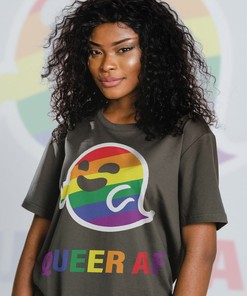 LGBTQ+ Queer AF T-Shirt, Human's Right Tee, Funny LGBT Tee, Gay Pride Gift, Pride Rainbow Love Symbol Movement Shirt