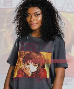 Lain Brutalism Tshirt - Retro Anime Tee for Fans