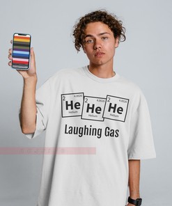 Laughing Gas Joke Unisex Tee, Helium Science Shirt, Periodic Table Chemistry T-Shirt, Science Fair Apparel