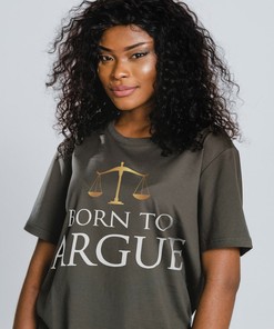 Law School Grad Unisex Tee - Born to Argue Lawyer Gift with Future Lawyer Print, Perfect Law Graduation Gift for Him or Her
