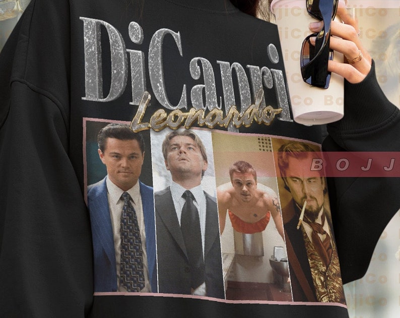 Leonardo Dicaprio Movie Fan Shirt, Titaniic Tee - 1998, Django Retro Tee, 90s Leonard Dicaprio T Shirt, Wallstreet Apparel - Image 2