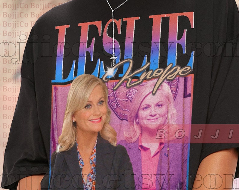 Leslie Knope Retro 90s Shirt, Vintage Homage Tee, Amy Poehler Actress Fan Shirt, Great Gift Idea - Image 2
