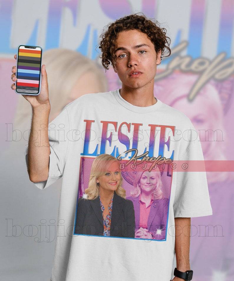 Leslie Knope Retro 90s Shirt, Vintage Homage Tee, Amy Poehler Actress Fan Shirt, Great Gift Idea - Image 3