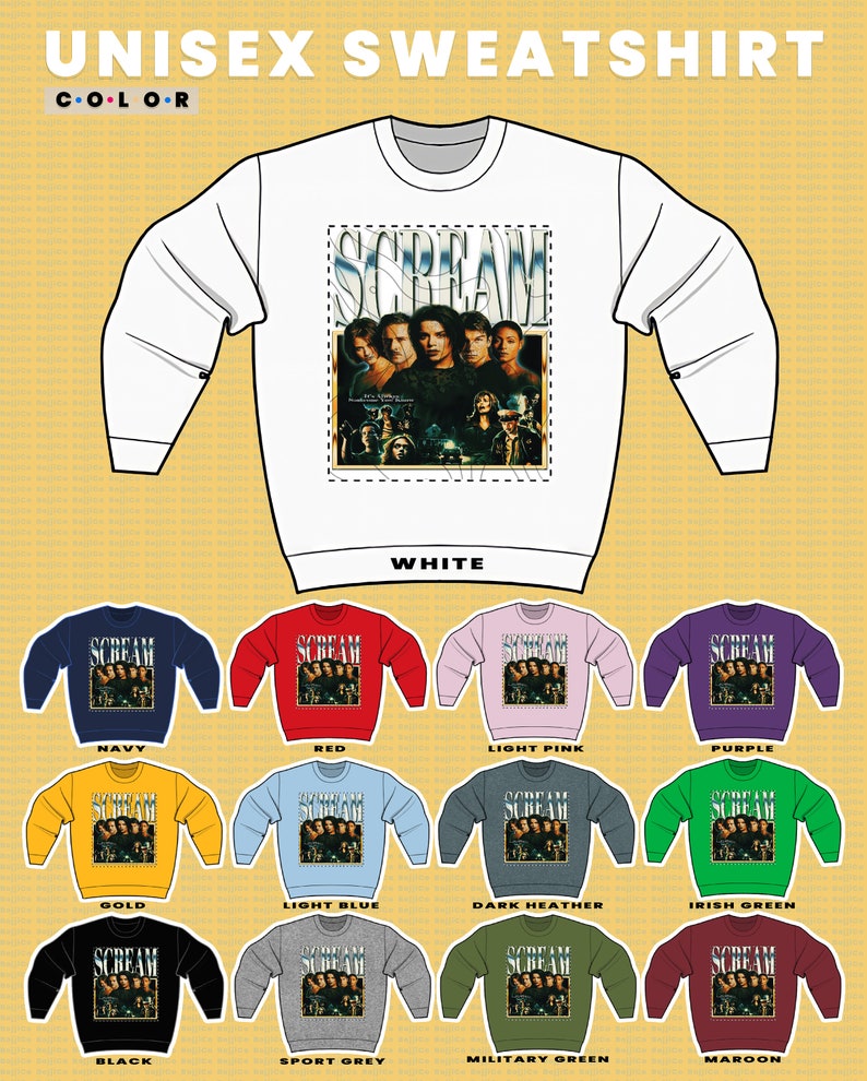 Let's Watch Scary Movie Sweatshirt, Horror Tees, Classic Scream Fan T-Shirt - Image 3