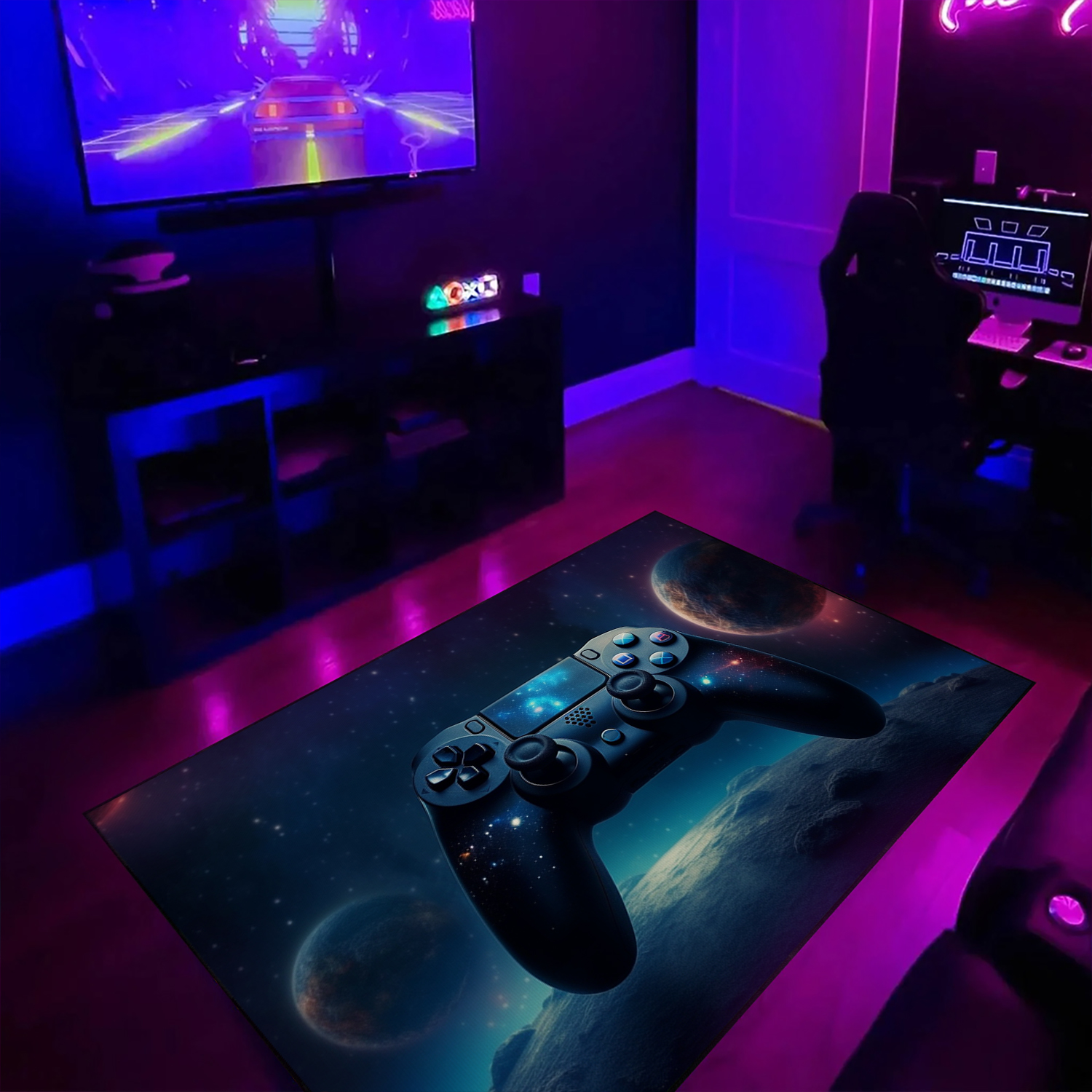 Level Up Your Room with Personalized Game Room Controller Rugs - Perfect for Teen Boys - Image 3