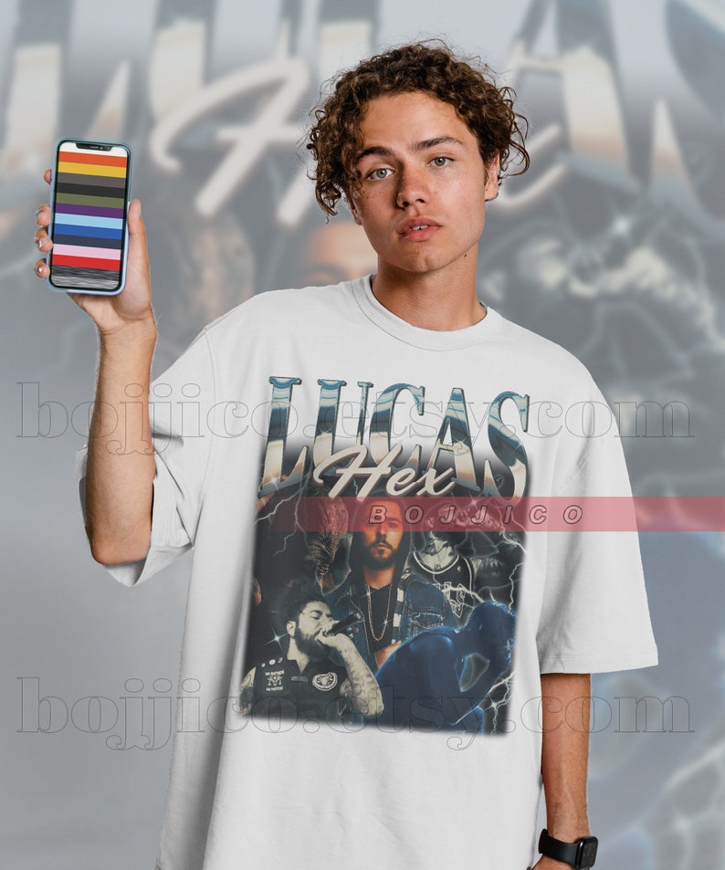 Lucas Hex Scranton Rapper Tee - Vintage Shirt for Hip-Hop Fans - Image 3