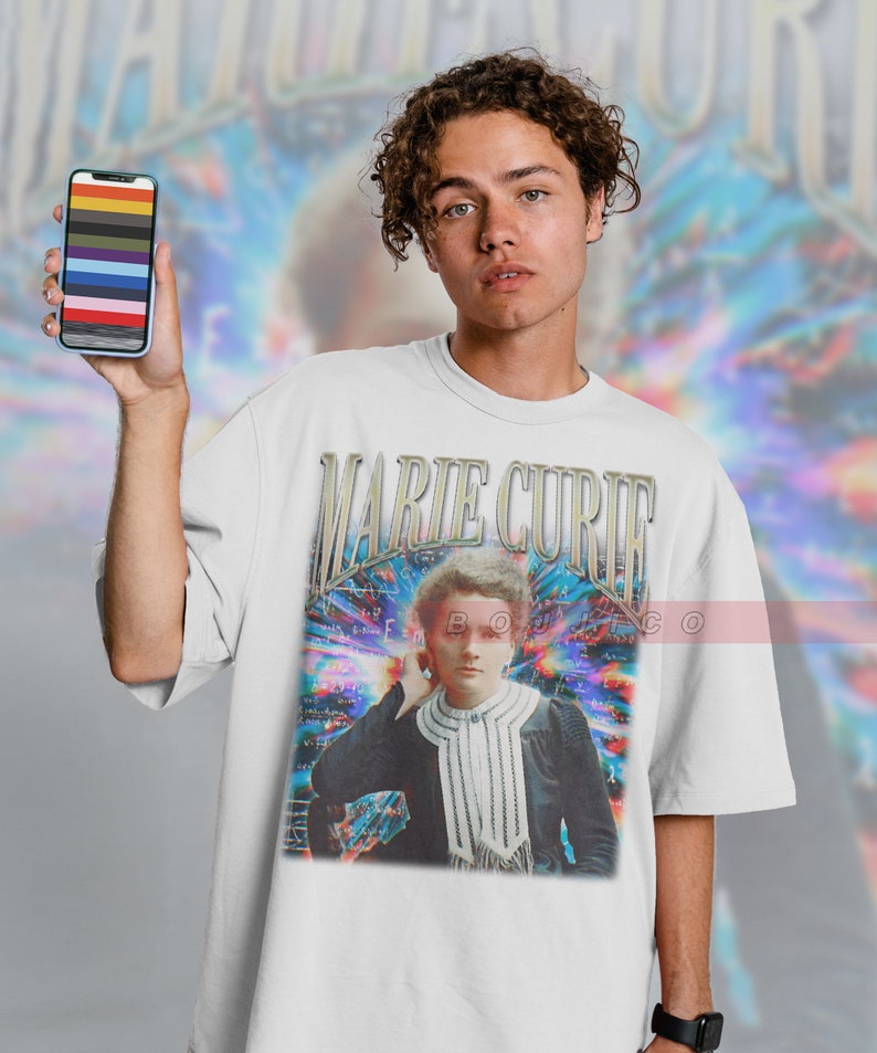 Marie Curie Vintage Shirt, Noble Prize Winner, Physicist Marie Curie T-Shirt - Image 3