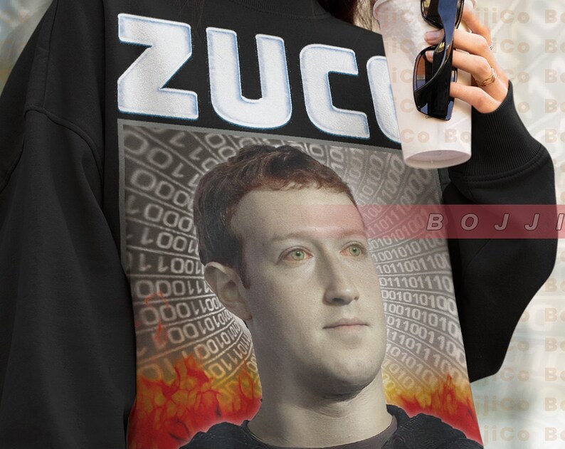 Mark Zuckerberg Vintage Shirt - Zuckerberg Homage Tshirt for Fans - Image 2