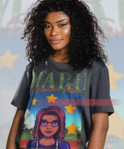 Maru Homage T-Shirt, Stardew Valley Gift, Pixel Farming RPG Video Game Tee