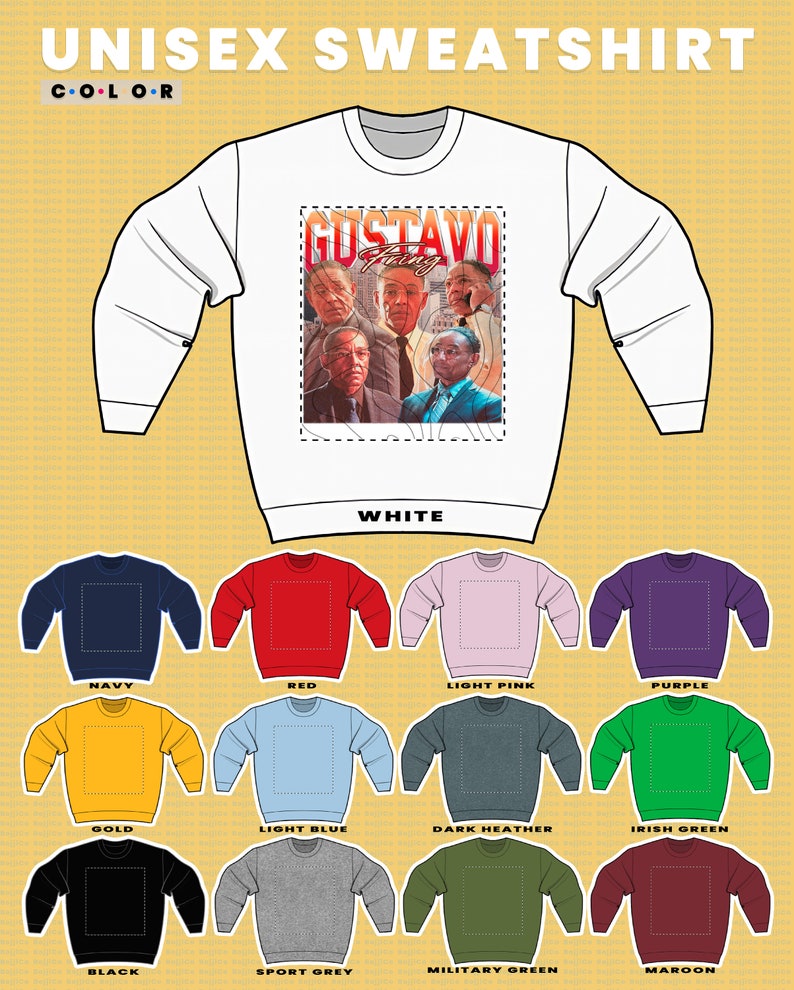 Mexican GUSTAVO FRING Hoodie, Vintage Retro Sweatshirt with Los Pollos Gustavo Fring Chille Sweater and Salamanca - Image 3
