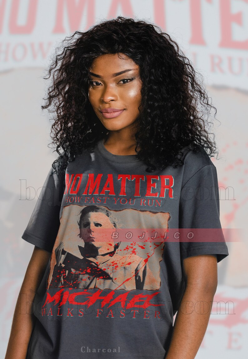 Michael Myers Horror Sweatshirt, Jason Voorhees Fan Gift, No Matter How Fast You Run Tee