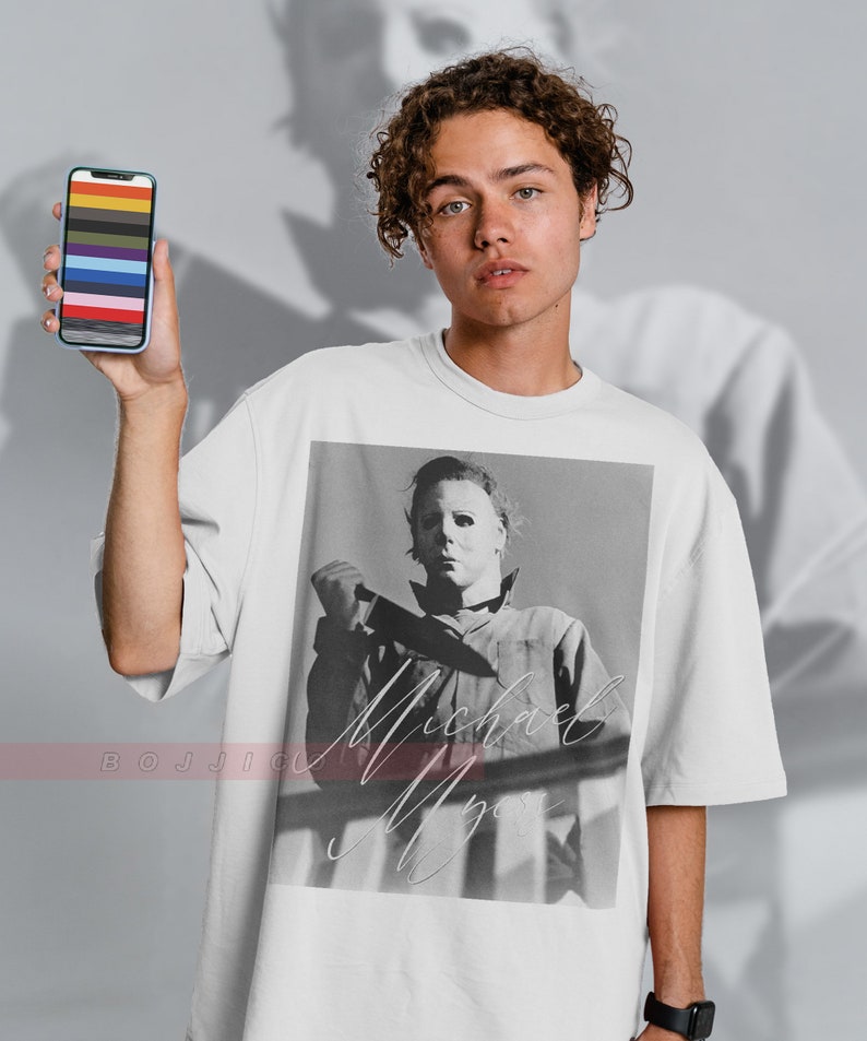 Michael Myers Horror Tee - Classic Homage to Horror Genre - Image 3